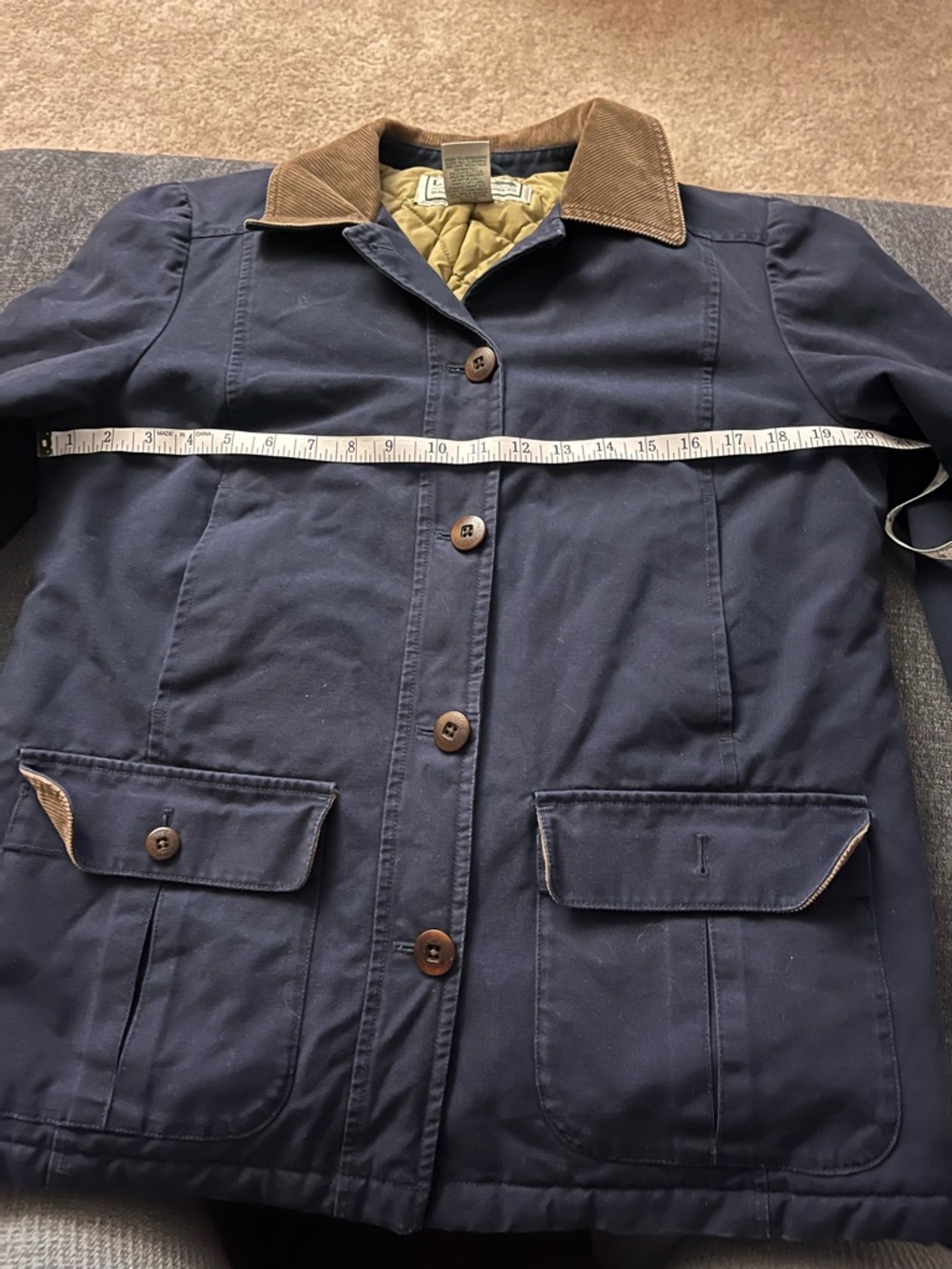 LL Bean Quilted Barn Coat - Picture 9 of 10